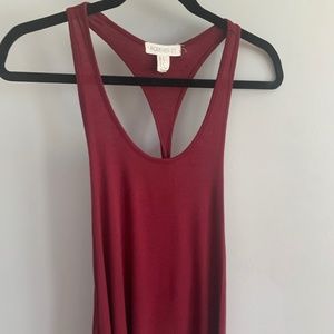 Forever 21, Maroon Twist Razor Back Tank Top, Women's Medium